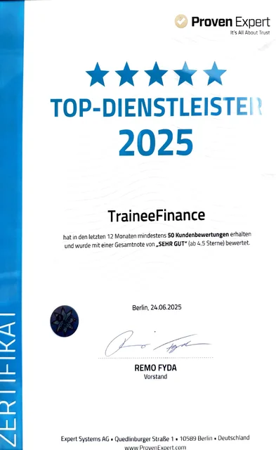 Top-Dienstleister 2025 – ProvenExpert · Gesamtnote „Sehr gut“